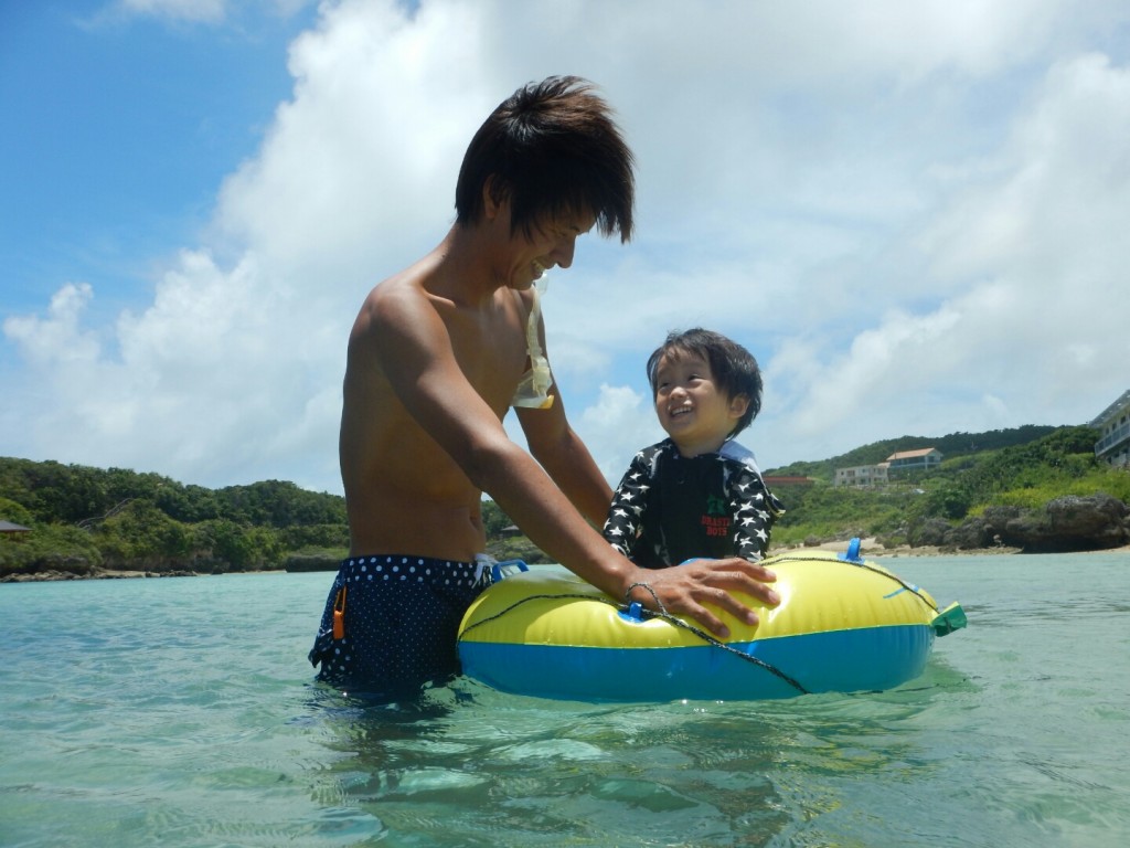 お子様もシュノーケルしましょ