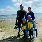 家族全員シュノーケルが上手