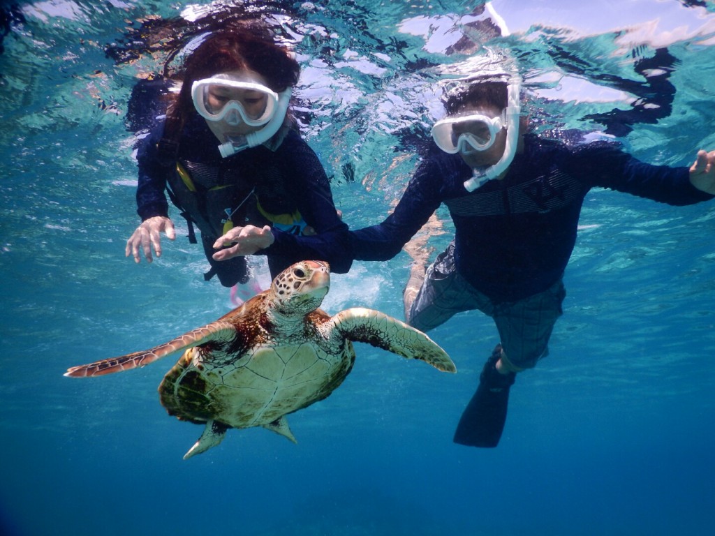 夫婦いつまでも仲良し宮古島シュノーケル