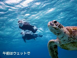 宮古島午前はウェットでシュノーケル