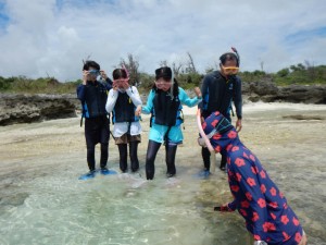 ここから入りますシュノーケリング