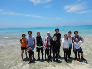 宮古島で大家族でシュノーケル