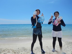 ナイスポーズでシュノーケル