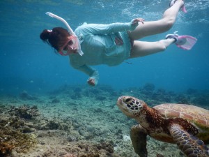 横泳ぎシュノーケル