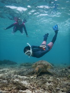 宮古島でシュノーケルでエクササイズ