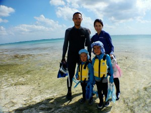 家族全員シュノーケルが上手