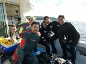 さあダイビングへ