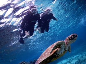 海外から宮古島へシュノーケル
